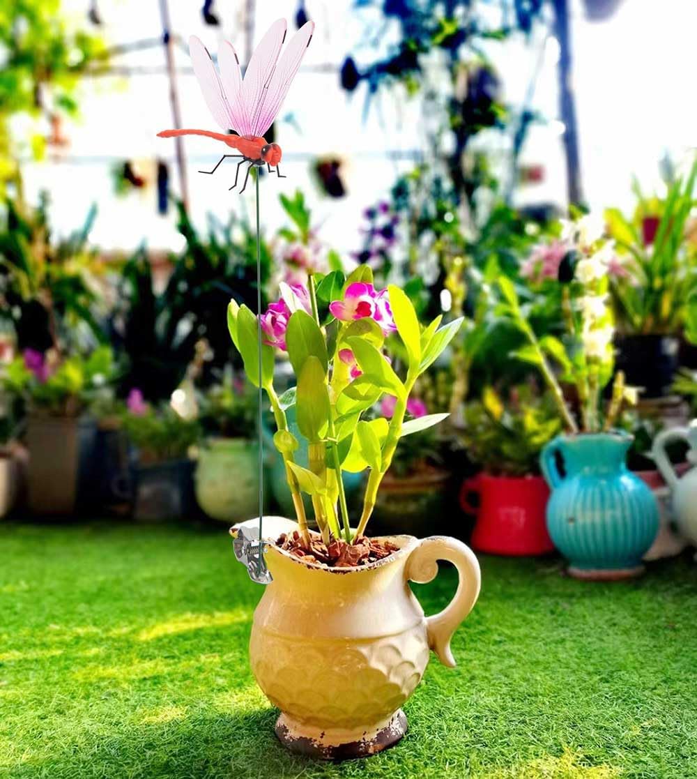 Dragonfly Clip Bug Repe Llent - 3D Dragonfly Garden Decor Deer and Horse Fly Deterrent for Indoor/Outdoor Garden