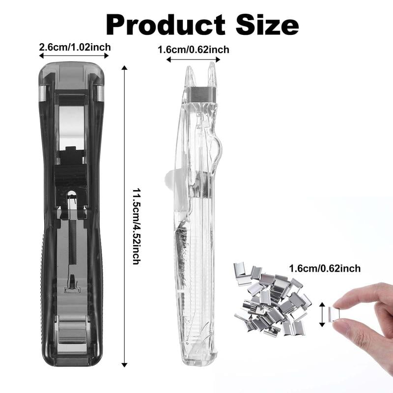 Portable Binder Clip Stapler - ❤️Includes 50 reusable clips