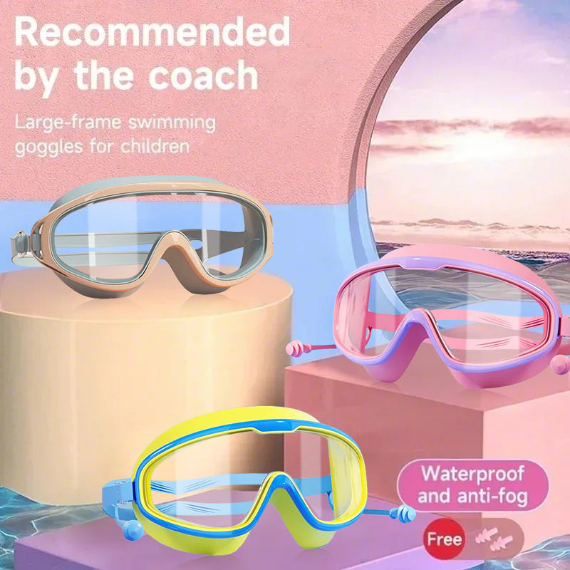 🔥Last Day Promotion 49% OFF HD Anti-Fog Large Frame Swimming Goggles for Kids (Ages 6-16)