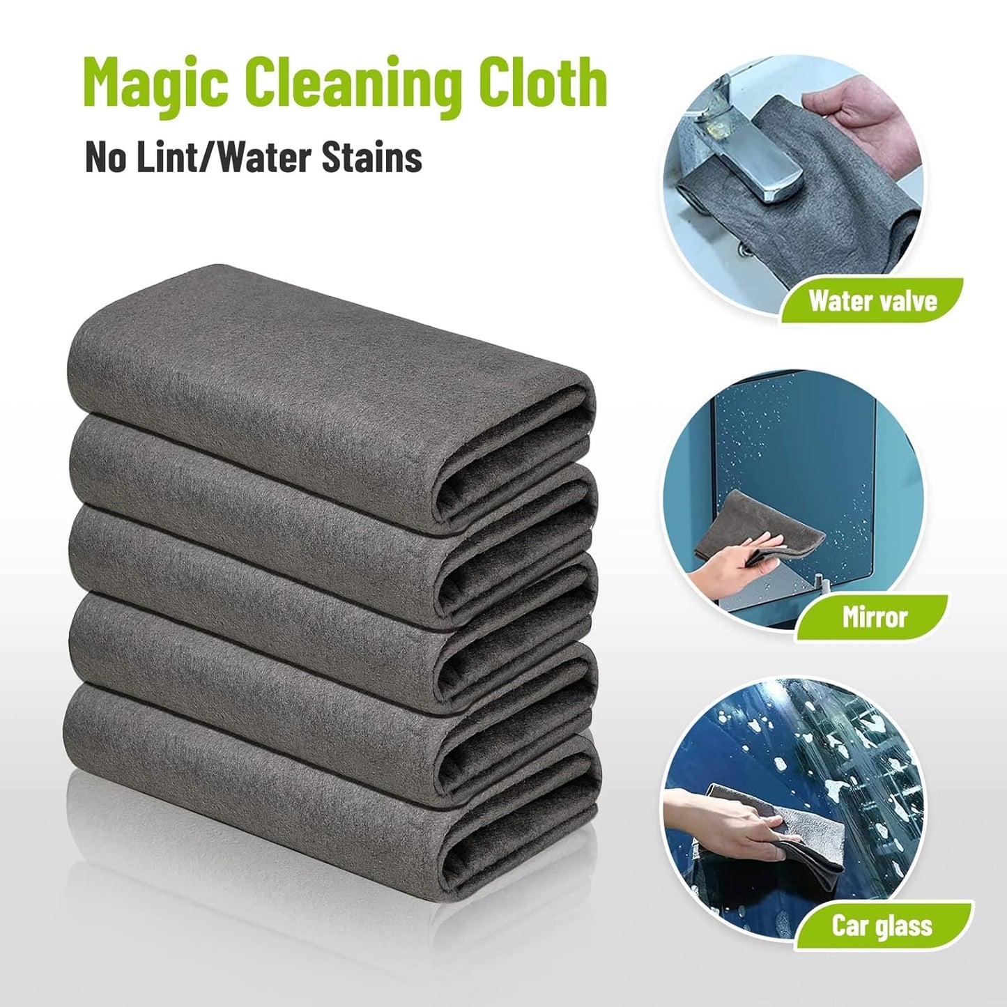 🏆Flash Sale⚡ 50K+ SOLD!🔥3 Counts Magic Cleaning Cloth, Reuseable Thickened Streak Free Magic Cleaning Wipes