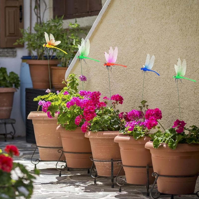 Dragonfly Clip Bug Repe Llent - 3D Dragonfly Garden Decor Deer and Horse Fly Deterrent for Indoor/Outdoor Garden