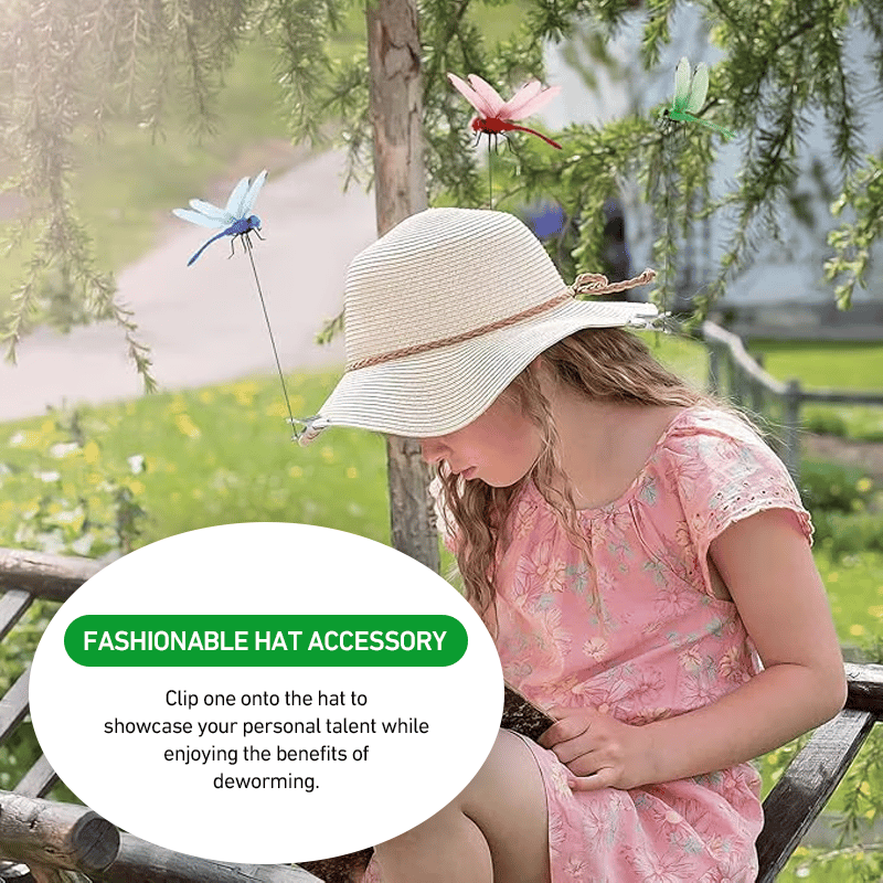 Dragonfly Clip Bug Repe Llent - 3D Dragonfly Garden Decor Deer and Horse Fly Deterrent for Indoor/Outdoor Garden